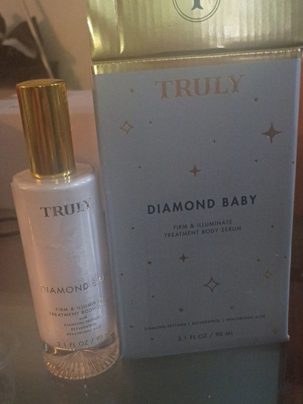 TRULY Diamond Baby Firm & Illuminate Treatment Body Serum — White & Gold